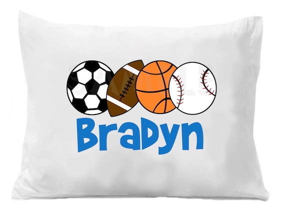 Sports Pillow Case Soccer Baseball Basketball Football Etsy