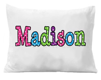 Pillowcase, Personalized Pillowcase , Birthday Gift, Graduation Gift ,  Personalized Standard Bedding Boys or Girls