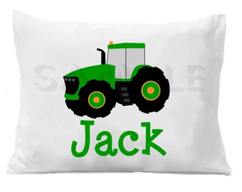 Farm Tractor Pillow Case Personalized Pillowcase Boys or Girls