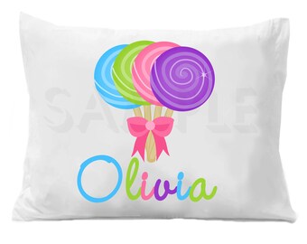 Lollipop Personalized Pillow Case Personalized Pillowcase