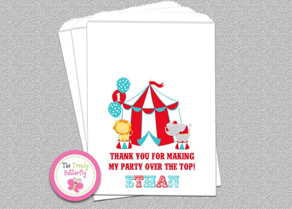 Circus Birthday Party , Candy Bags , Goody Bags , Party Favor Bags Il_570xn
