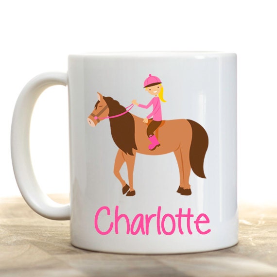 horse riding Personalised pretty pony Horse pony equestrian gift mug