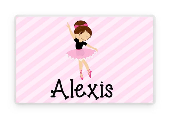 Ballerina Personalized Placemat, Customized Placemats for kids, Kids Placemat, Personalized Kids Gift Il_570xn