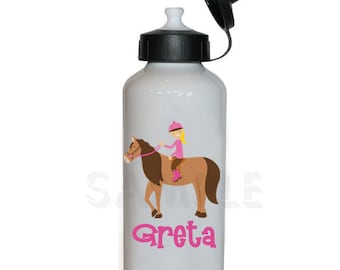 Horse Water Bottle Equestrian Horse Personalized Water Bottle