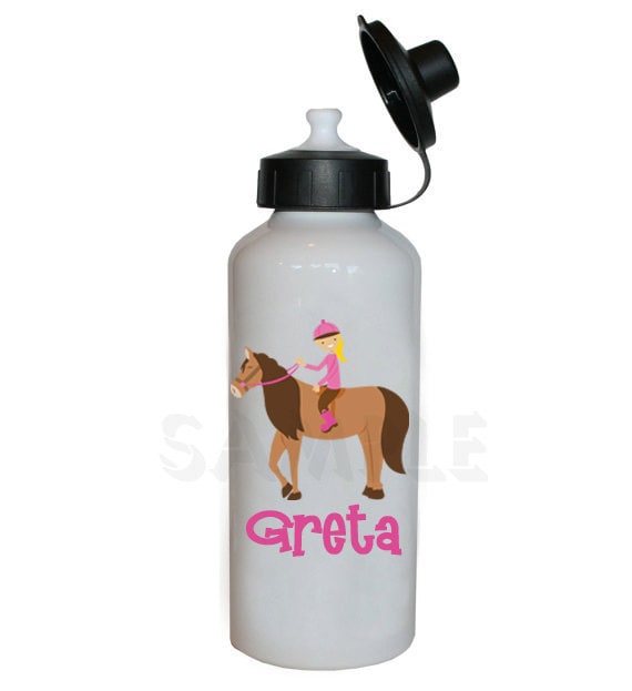 Horse Water Bottle Equestrian Horse Personalized Water Bottle Etsy