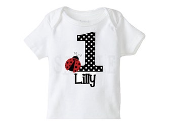 Ladybug Birthday Shirt or Ladybug Bodysuit