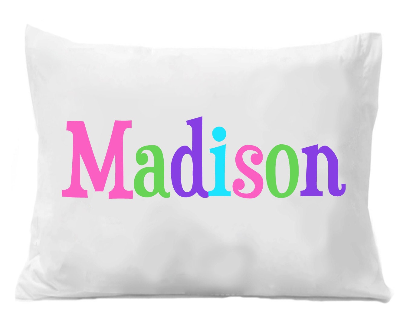 Personalized Kids Monogram Pillowcases Cursive