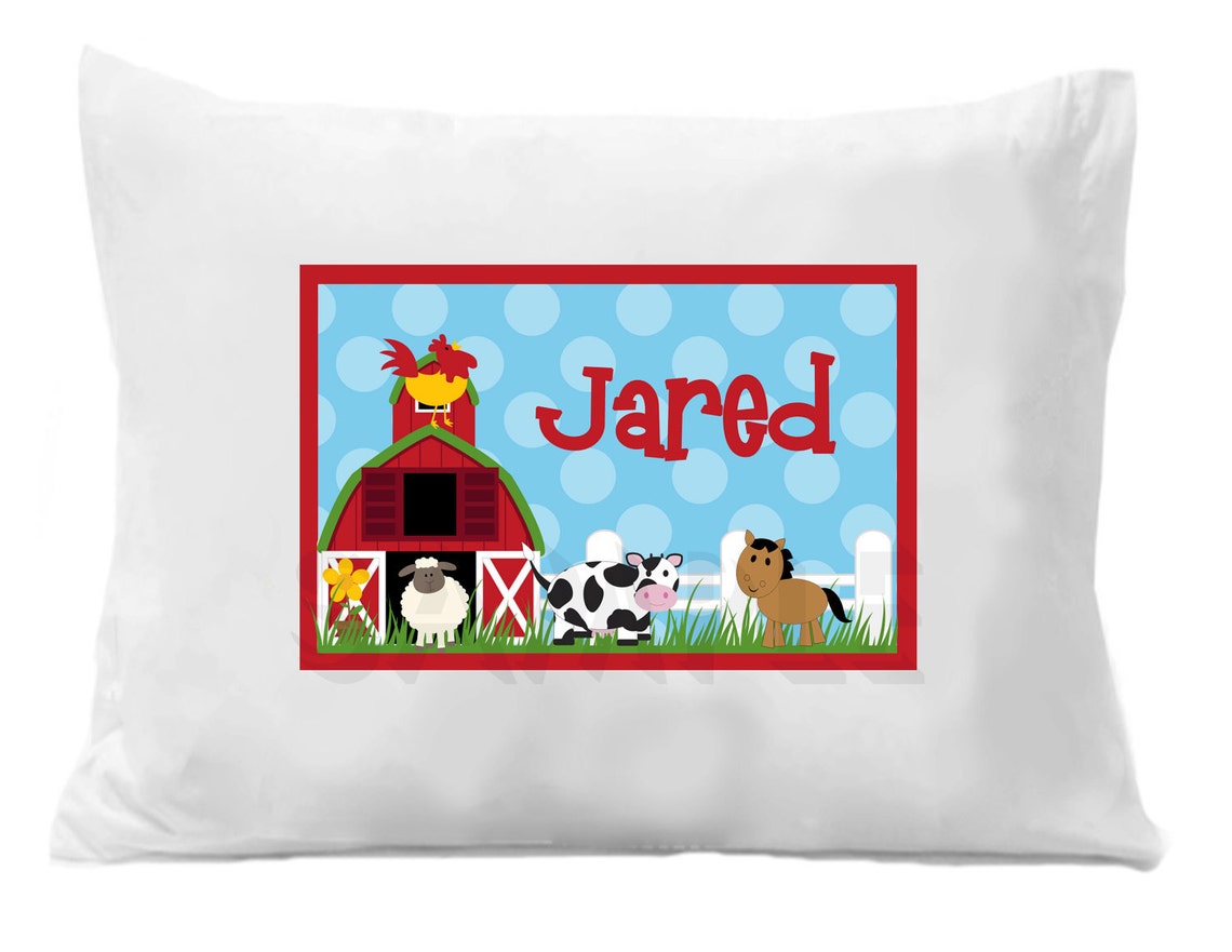 Farm Pillow Case Personalized Pillow Case Etsy