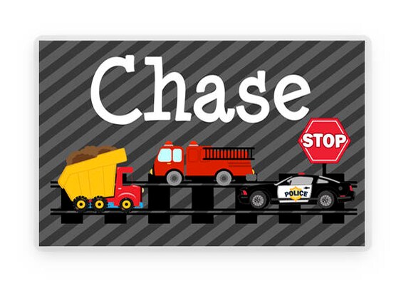 Transportation Kids Personalized Placemat, Customized Placemats for kids, Kids Placemat, Personalized Kids Gift Il_570xn