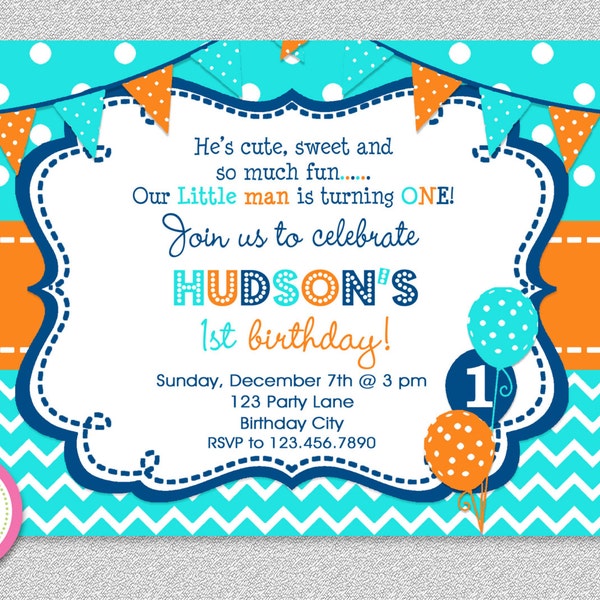 Chevron Invitation - Etsy