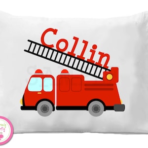 Fire Truck Personalized Pillow Case