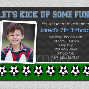 Soccer Birthday Invitation Soccer Birthday Party Invitation Printable image 1