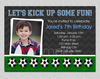 Soccer Birthday Invitation Soccer Birthday Party Invitation Printable