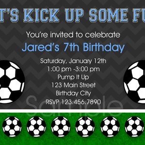 Soccer Birthday Invitation Soccer Birthday Party Invitation Printable image 4