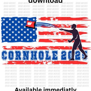 Cornhole USA Flag PNG SVG digital download Corn hole digital download usa flag