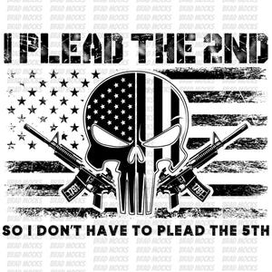 Ik pleit de 2e png Amerikaanse T-shirt sticker Amerikaanse patriot shirt sticker schedel vlag sticker Amerika T-shirt sticker sticker 4 kleuren