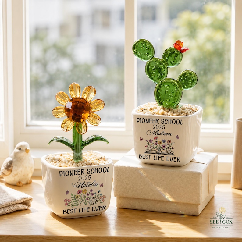 Pioneer School Mini Glass Flower Pot, Pioneer School Pot, Pioneer Gift, Best Life Ever, JW Pioneer School Gift, JW Gift, Pioneer 2026 Gifts image 7