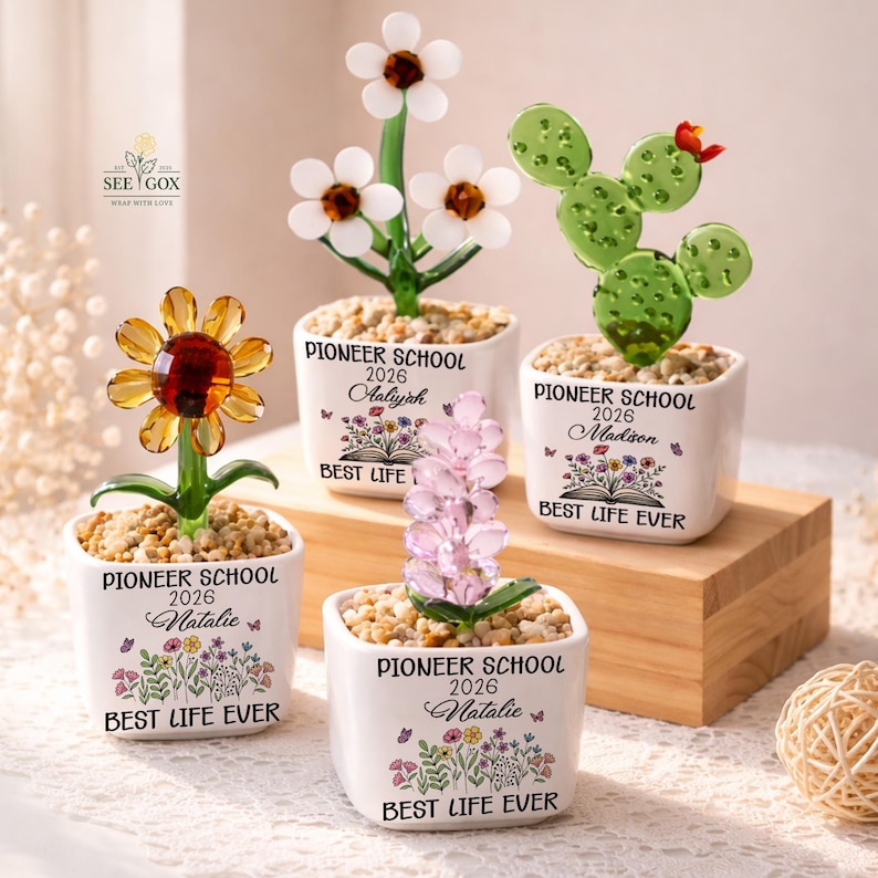 Pioneer School Mini Glass Flower Pot, Pioneer School Pot, Pioneer Gift, Best Life Ever, JW Pioneer School Gift, JW Gift, Pioneer 2026 Gifts image 15
