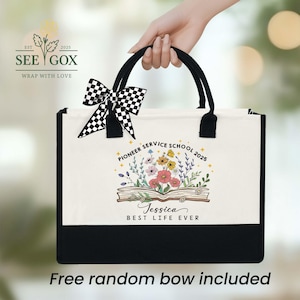 Custom Pioneer Service School Tote Bag, JW Pioneer School Gift Bag, Pioneer School Bag, Best Life Ever Bag, JW Pioneer Gift, JW Sister Gifts