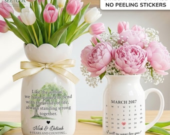 Personalized 9th Anniversary Willow Vase, Willow Tree Flower Vase, 9th Anniversary Gift for Wife,9th Anniversary Willow Tree,Gift for Couple