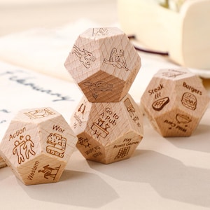 Set di dadi personalizzati per appuntamenti, regalo per San Valentino e anniversario, dadi per coppie, dadi di posizione, regali per appuntamenti romantici, regalo di anniversario, regalo per lei