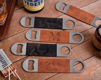 Personalized Leather Bottle Opener, Groomsmen Gift, Customized Party Souvenirs, Boyfriend Gift, Birthday Gift, Party Favor, Bachelor Party