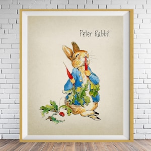 Nursery Art - Beatrix Potter Peter Rabbit Print - Children&#39;s Book Nursery Decor, Sweet Baby Shower Gift from Childrens Book st1 #ana13