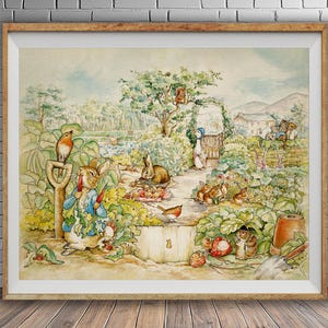 Nursery Art - Beatrix Potter Peter Rabbit Print - Children&#39;s Book Nursery Decor, Sweet Baby Shower Gift from Childrens Book st1 #ana25