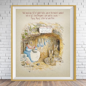 Nursery Art, Peter Rabbit, Beatrix Potter Print, Childrens Book Nursery, Baby Shower Gift from Childrens Book, Kids Room Decor st1 #ana30