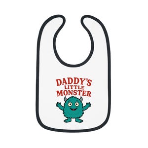 Baby Monster Bib | Daddy&#39;s Little Monster | Cute Baby Gift, Baby Shower Gift, Infant Feeding, Funny Baby Bib, Kid&#39;s Apparel