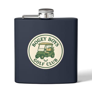 Golf Club Stainless Steel Flask | Personalized Gift for Golfers, Tailgating Accessory, Unique Golfing Gift, Party Favor, Sports Memorabilia