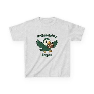 Philadelphia Eagles-kindershirt, sportshirt voor jeugd, voetbalkleding voor kinderen, outfit voor wedstrijddag, cadeau sportfan