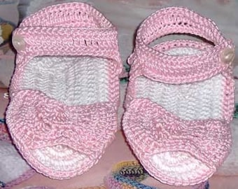 Crochet Little Sandals Baby Booties | Crochet Baby Booties | Reborn Doll Shoes | 0=3 Months | Pink | Baby Shower Gift | Handmade Baby Shoes