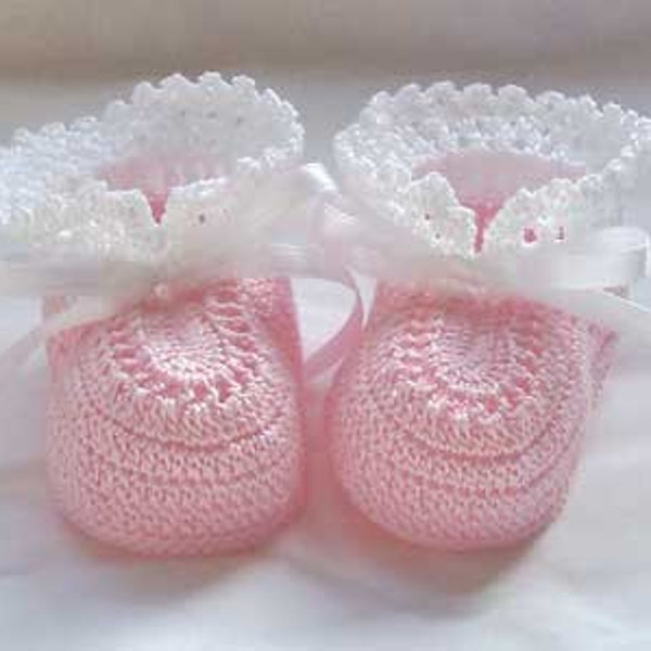 Crochet Little Pixes Baby Booties | Crochet Baby Booties | Reborn Doll Shoes | Pink | Baby Shower Gift | 0-3 Months | Made To Order