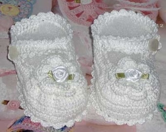 Crochet Mary Jane Baby Booties | Crochet Baby Booties | Reborn Doll Shoes | 0-3 Months | White | Baby Shower Gift | Handmade Baby Shoes