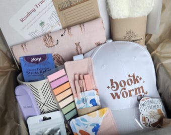 Bookish Gift Box, Book Themed Gift Box With Book Sleeve, Gift Box For Book Lovers, Book Essentials, Bookmark With Book Light