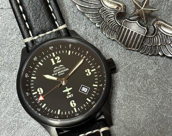 P-51 Mustang Watch - Limited Edition Aviator Wristwatch With Swiss Quartz Movement