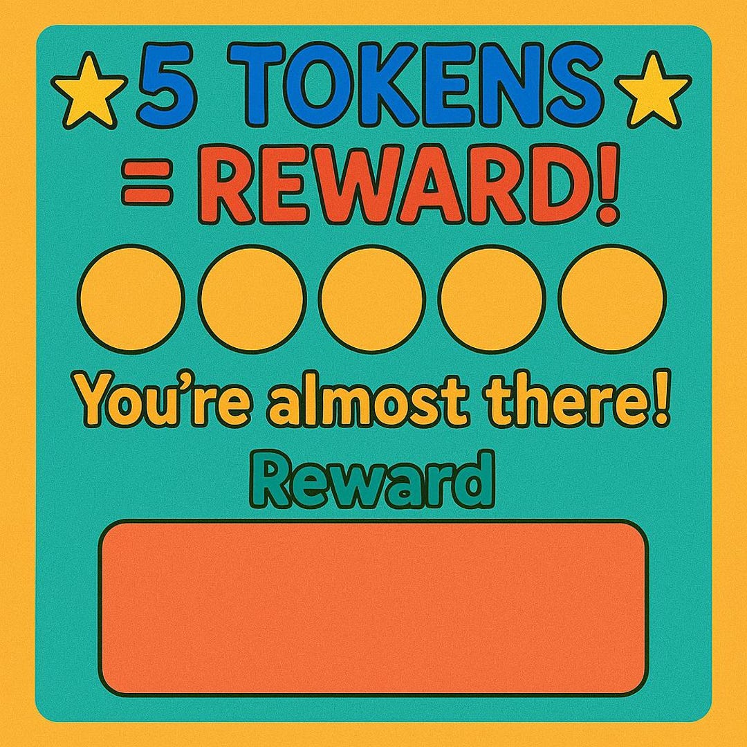ABA Therapy Token Reward Chart: Printable Behavior Management (digital ...