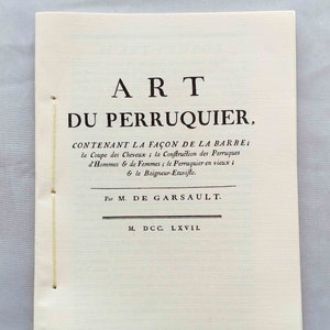 Art du Perruquier - Garsault