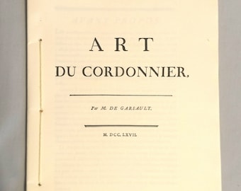 Art du Cordonnier - Garsault