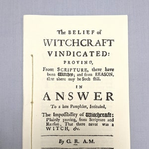USA Exclusive - The Belief of Witchcraft Vindicated