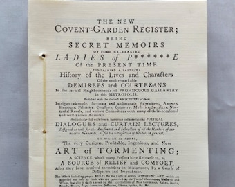 New Covent-Garden Register