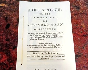 Hocus Pocus; Or, The Whole Art Of Legerdemain In Perfection