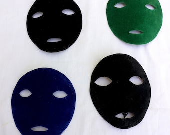 18. Jahrhundert Samt Moretta Maskenmaske