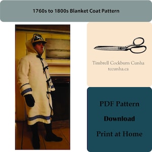 1760s to 1800s Blanket Coat Pattern