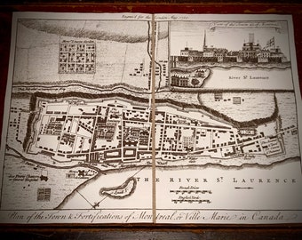 Map of Montreal - 1760