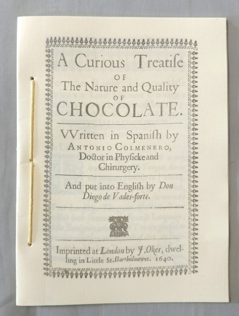 A Curious Treatise of the Nature and Quality of Chocolate image 1