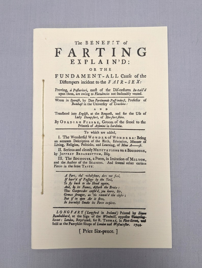 The Benefit of Farting Explain'd image 1