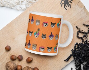 Halloween Havanese Dog Mug, Autumn Season Dog Lover Coffee Cup