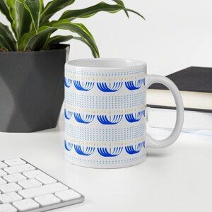 Menorah Hanukkah Coffee Mug, Modern Chanukah art, Hanukkah gift, Hanukkah tablescape, Festival of Lights mug